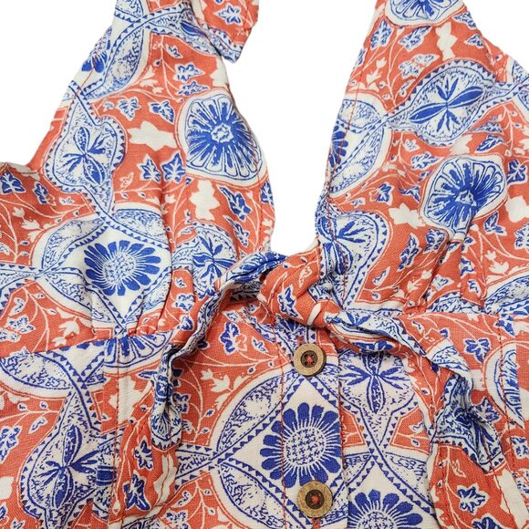 Anthropologie Maeve Halter Slim Mini Dress Bottom Print V-Neck Size XS - Picture 7 of 12